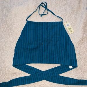 Blue Hippie Halter Top